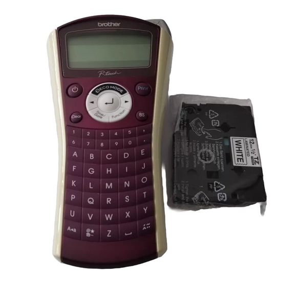 Brother P-Touch PT-1090 Electronic Label System Purple COMPLETE Manuals NEW TAPE - Picture 3 of 16